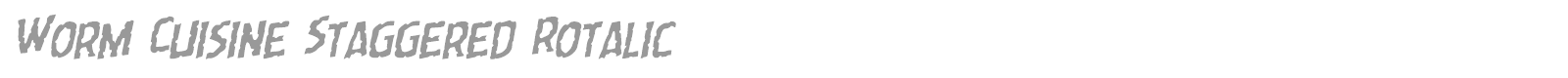 Worm Cuisine font preview