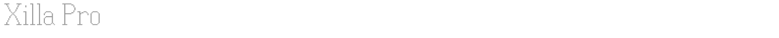 Xilla Pro font preview