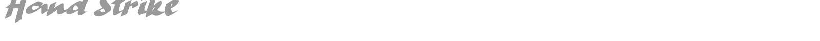 Hand Strike font preview