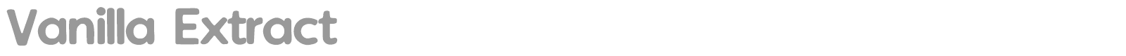 Vanilla Extract font preview