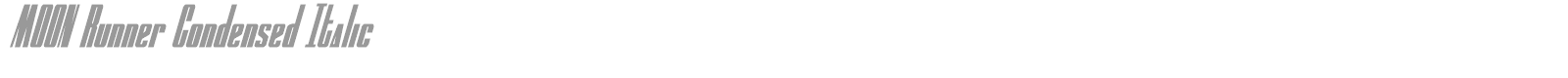 Moon Runner font preview