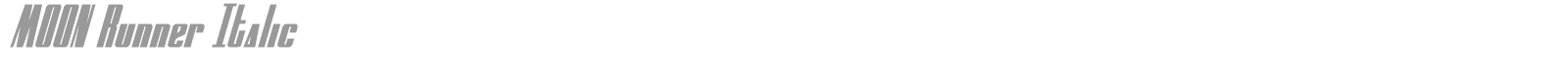 Moon Runner font preview