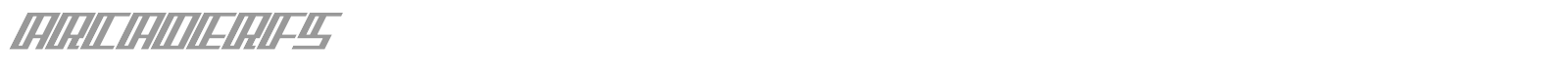 Arcader FS font preview