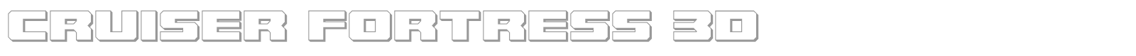 Cruiser Fortress font preview