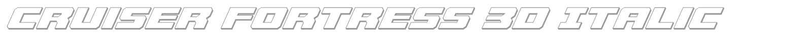 Cruiser Fortress font preview