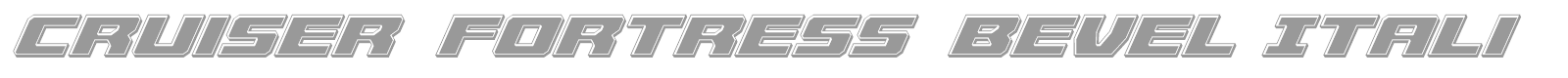 Cruiser Fortress font preview