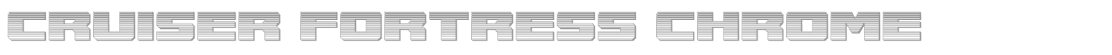 Cruiser Fortress font preview