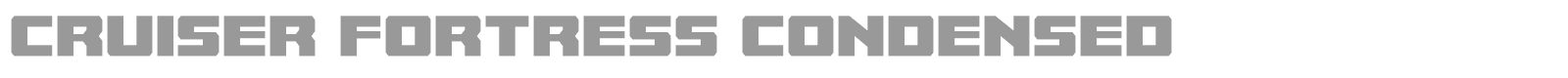 Cruiser Fortress font preview