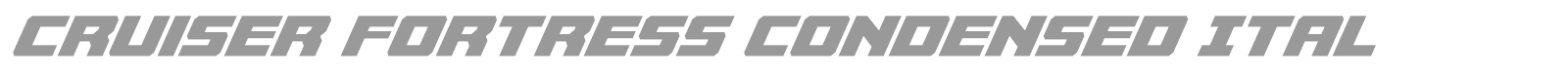 Cruiser Fortress font preview