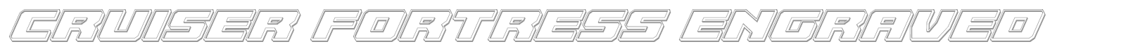 Cruiser Fortress font preview