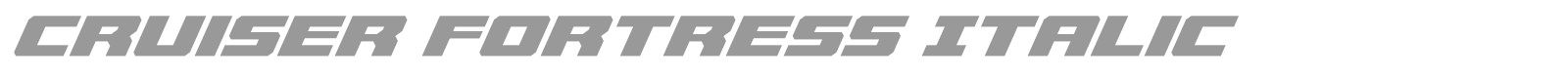 Cruiser Fortress font preview