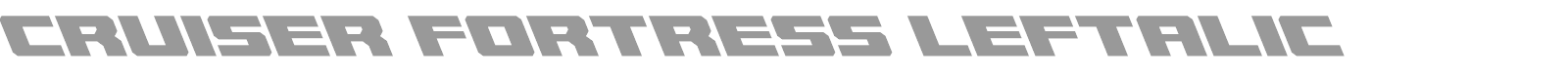 Cruiser Fortress font preview