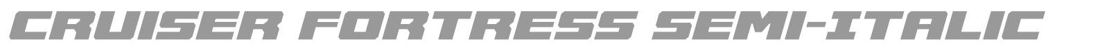 Cruiser Fortress font preview