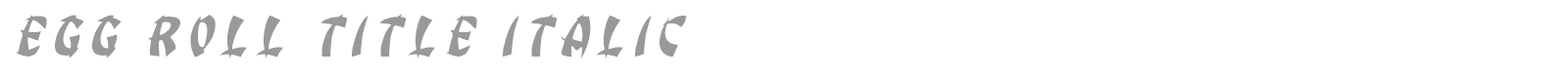 Egg Roll font preview