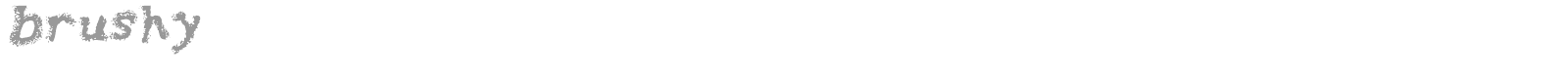 Brushy font preview