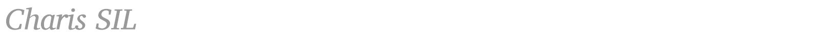 Charis font preview