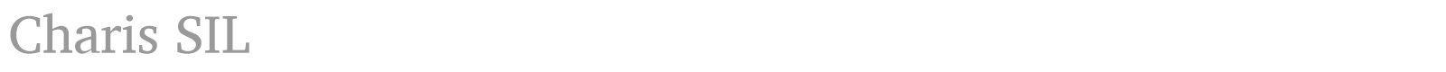 Charis font preview