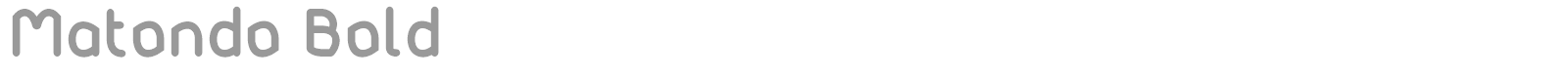 Matondo font preview