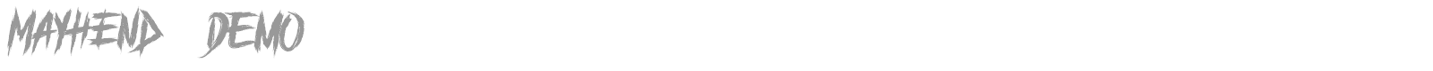 Mayhend font preview