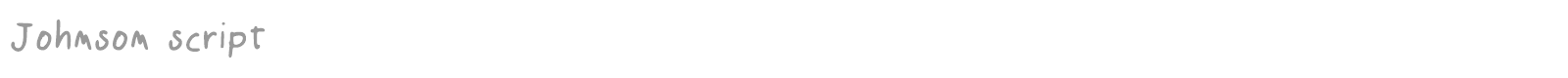 Johnson Script font preview