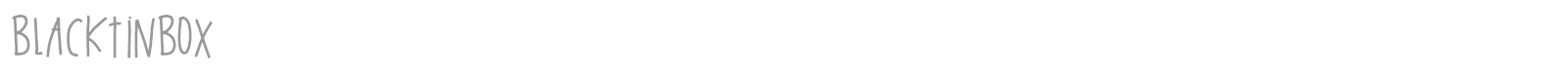 Black Tin Box font preview