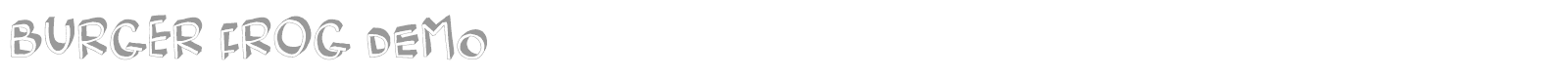Burger Frog font preview