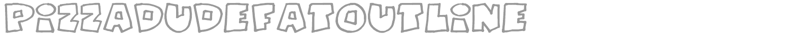 Pizzadude Fat Outline font preview