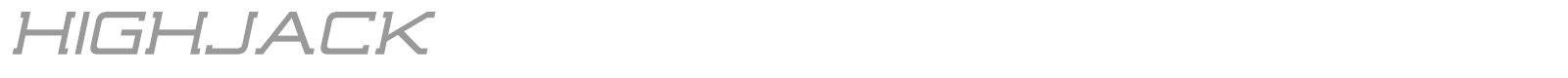 Highjack font preview