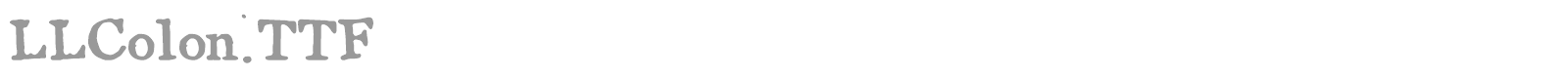LL Colon font preview