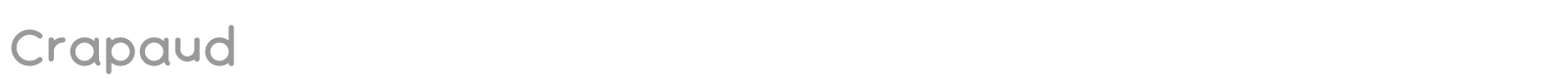 Crapaud font preview