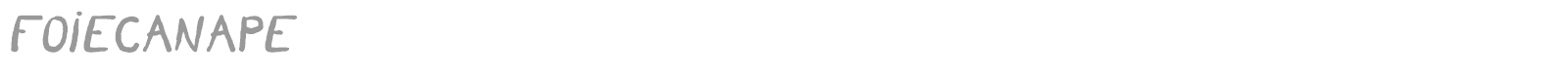 Foie Canape font preview