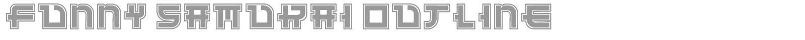 Funny Samurai font preview