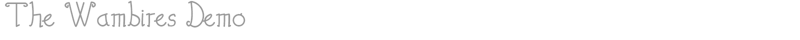 The Wambires font preview