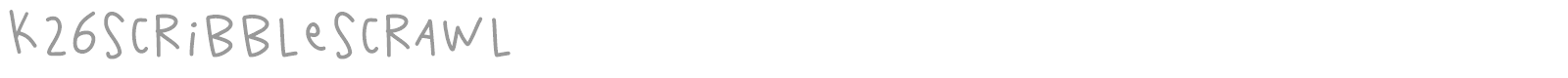 K26 Scribble Scrawl font preview