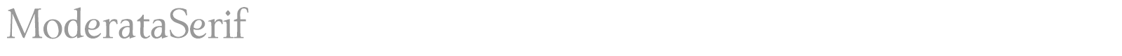 ModerataSerif font preview