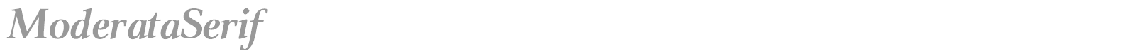 ModerataSerif font preview