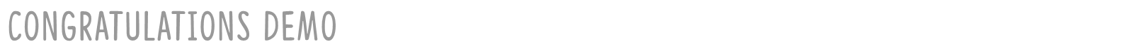 Congratulations font preview
