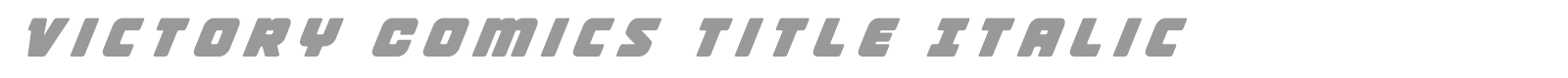 Victory Comics font preview