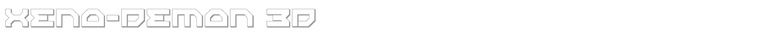 Xeno Demon font preview