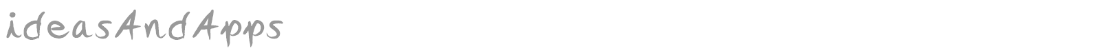 Ideas and Apps font preview