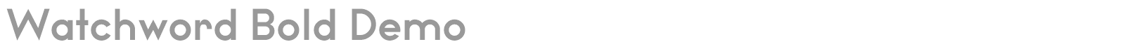 Watchword font preview