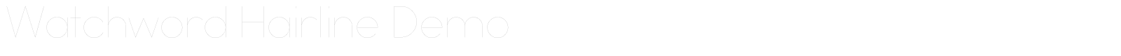 Watchword font preview