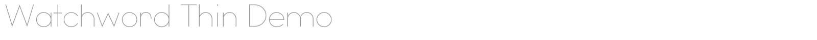 Watchword font preview