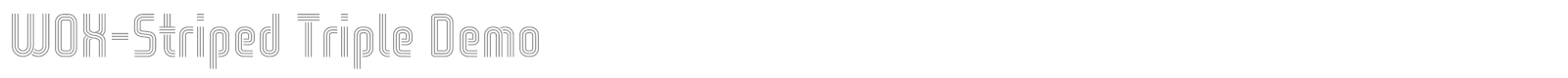 Wox Striped font preview