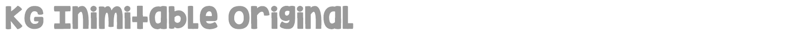 KG Inimitable Original font preview