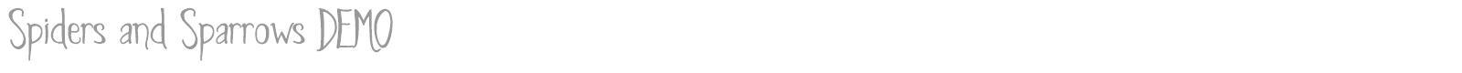 Spiders and Sparrows font preview
