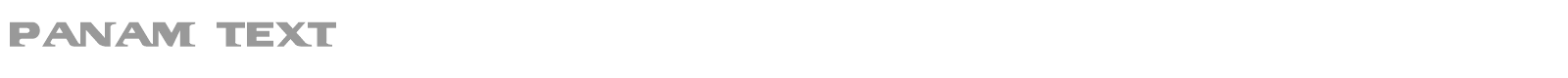 PanAm font preview