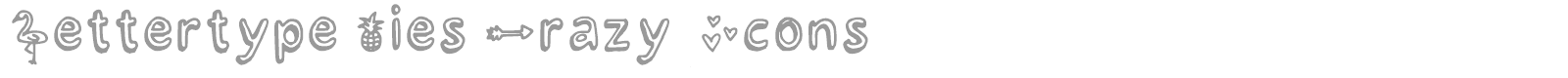 Lettertype Mies Crazy Icons font preview