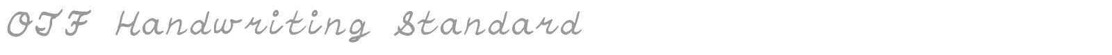 OTF Handwriting Standard font preview