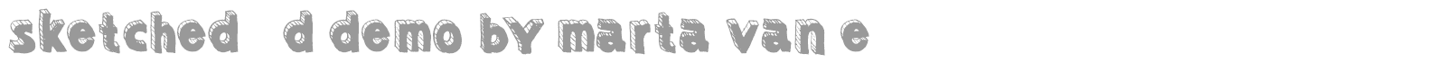 Sketched 3d font preview